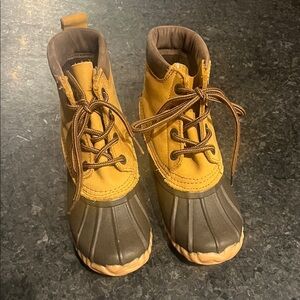 Kids Brown and Tan Duck SPERRY Boots